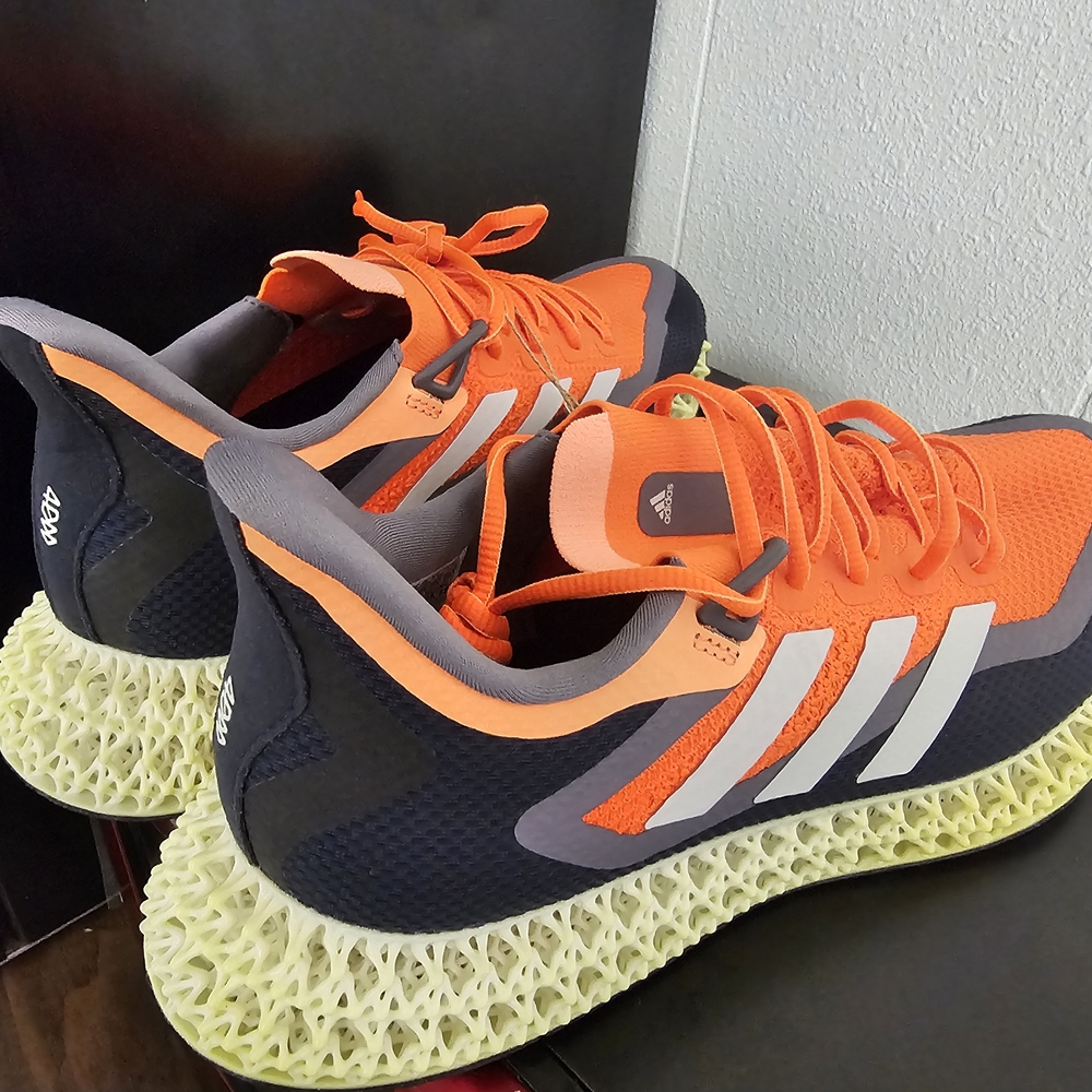 Adidas Orange Black Athletic Shoes with Modern Design
